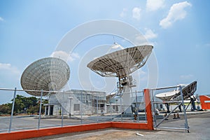 Satellite on ground station