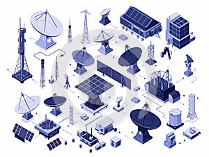 satellite ground station network downlink fe64 framework visualization, layered visualization