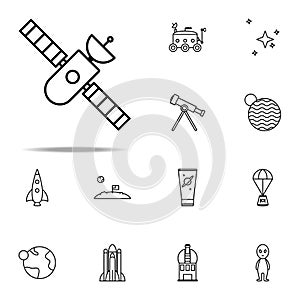 satellite icon. Cartooning space icons universal set for web and mobile