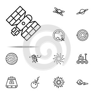 satellite icon. Cartooning space icons universal set for web and mobile