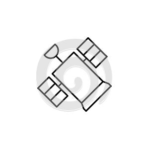 satellite icon. Element of Internet related icon for mobile concept and web apps. Thin line satellite icon can be used for web and