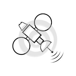 Satellite icon, transmission vector illustration