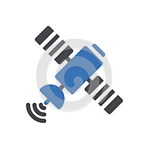Satellite vector glyph colour icon