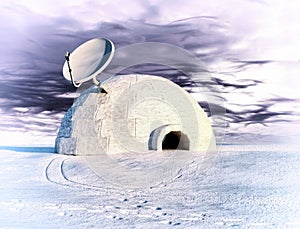 Satellite and igloo