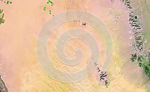 Satellite image of the Desert Sonora, Mexico. Generated and modified images of the Sentinel sensor.
