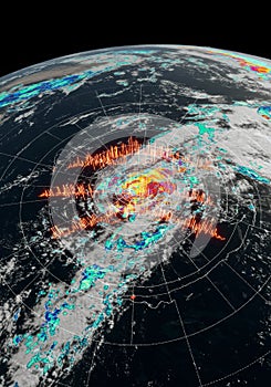 Satellite Image of Intense Weather System Over Earth