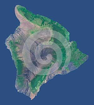 Satellite image mosaic of Big Island Hawaii photo