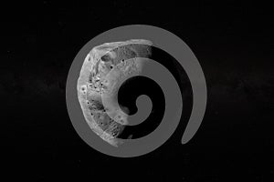 Satellite martian Phobos, Mars I, orbiting in the outer space. 3d render