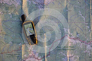 Satellite navigation on map