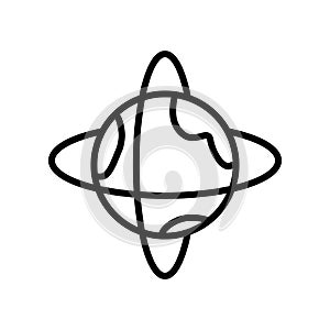 Satellite In Orbit icon vector isolated on white background, Sat