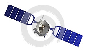 Satellite Over White Background