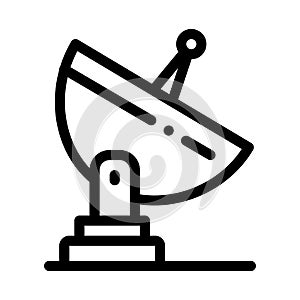 Satellite Radio Antenna Icon Outline Illustration