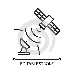 Satellite signal linear icon