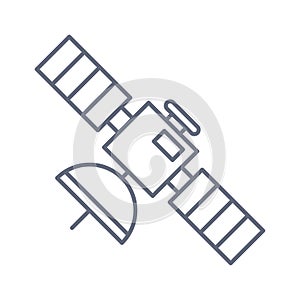 Satellite solid icon, navigation and communication, vector graphics, a filled pattern on a white background