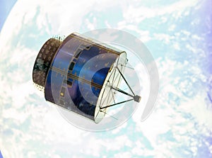 Satellite in space orbit