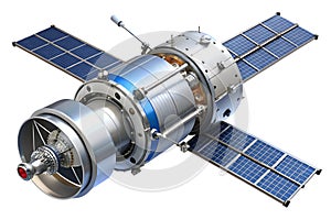 Satellite in Space Solar Panels and Technology photo