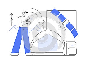 Satellite telephony abstract concept vector illustration.