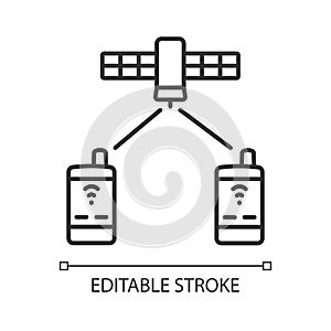 Satellite telephony linear icon