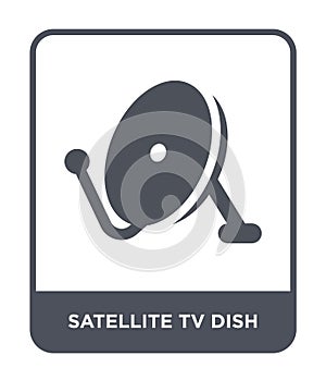 satellite tv dish icon in trendy design style. satellite tv dish icon isolated on white background. satellite tv dish vector icon