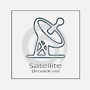 Satellite tv vector icon. Simple isolated vector EPS 10