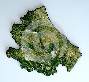 Satellite view of the Abruzzo region. Italy.