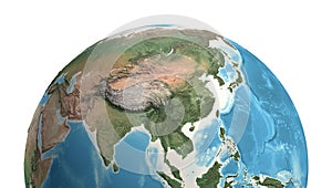 Satellite view of East Asia