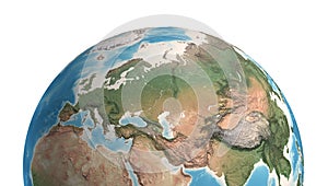 Satellite view of Eurasia - Europe and Asia