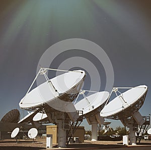 Satellites pointing into sky