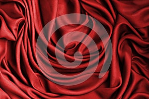 Satin fabric drape red abstract background