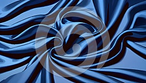 Satin fabric silk navy Texture background pattern. Generative ai