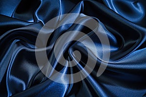 satin navy blue, in the style of shiny, blue and black, imitated material, blue, shiny,glossy, renaissance