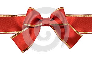 Satin red ribbon bow