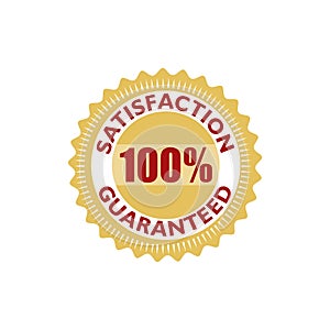 Satisfaction guarantee icon, sign, logo, button