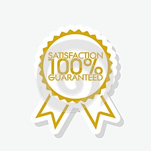 Satisfaction guarantee label sticker isolated on  white background