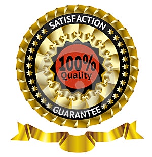 Satisfaction guarantee vector label
