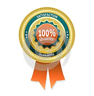 Satisfaction guarantee vector label