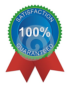 Satisfaction guaranteed badge