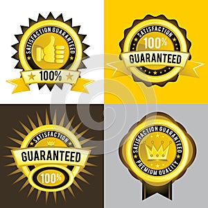 Satisfaction Guaranteed and Premium Quality Golden Labels