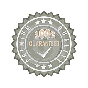 Satisfaction guaranteed seal stamp badge. Vector illustration.