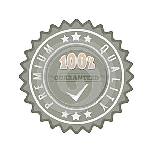 Satisfaction guaranteed seal stamp badge. Vector illustration.