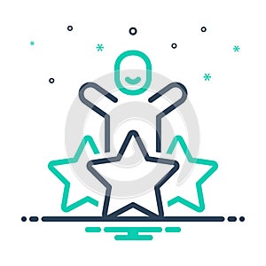 Mix icon for Satisfaction, feedback and rating