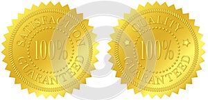 Satisfaction and Quality Guaranteed Gold Seals