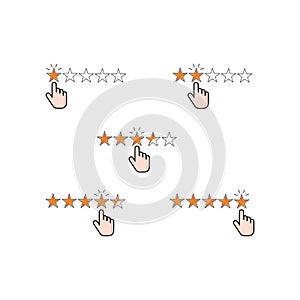 Satisfaction Rating. Customer  Feedback icon design for Digital Marketing business concept