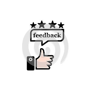 Satisfaction Rating. Customer  Feedback icon design for Digital Marketing business concept