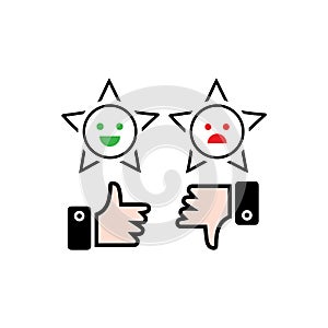 Satisfaction Rating. Customer  Feedback icon design for Digital Marketing business concept