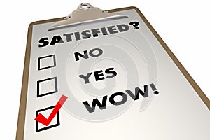 Satisfied Customer Satisfaction Index Survey Checklist