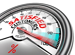 Satisfied customers conceptual meter