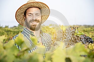 Satisfied happy farmer