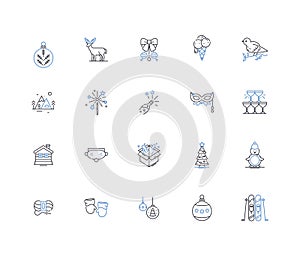 Satisfied originals line icons collection. Content, Gratified, Fulfilled, Pleased, Delighted, Ecstatic, Glad vector and