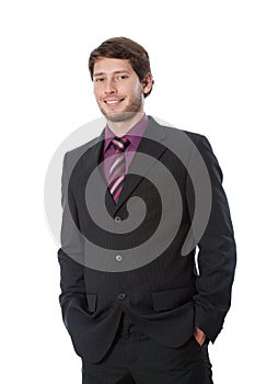 Satisfied young businessman